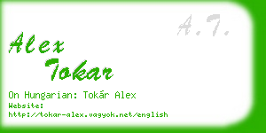 alex tokar business card